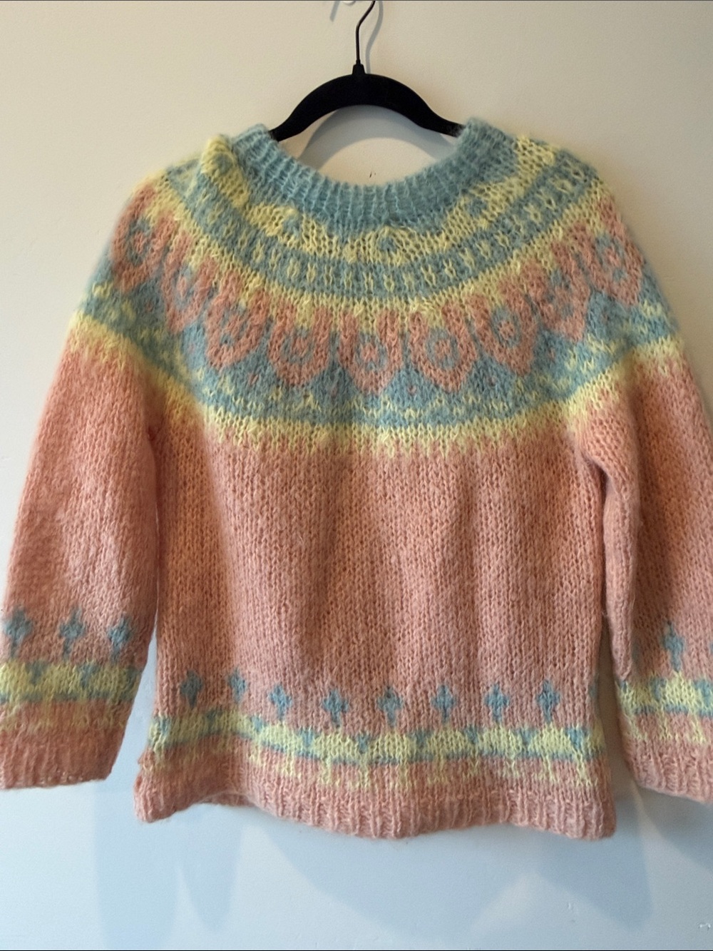 Pastel Fair Isle Wool Sweater - Pastel - Picture 4 of 5